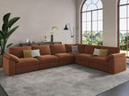 EASE MOOSE Oversized L Shape Sectional Couch, Extra Large Deep seat Brown - Image 4