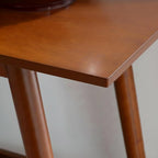 Linon Melissa Mid-Century Modern Walnut Console Table - Image 4