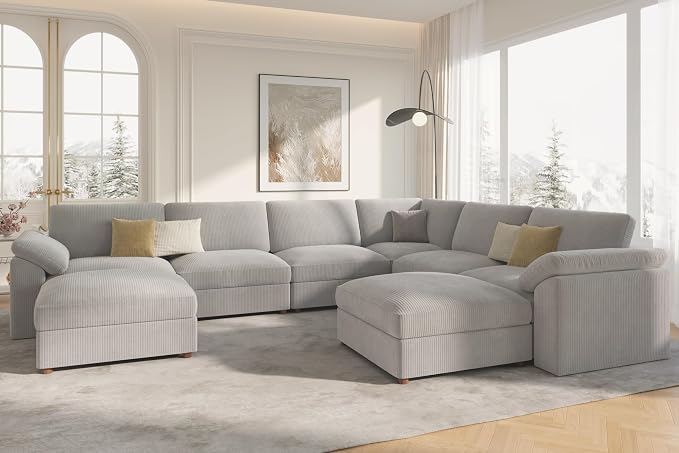 EASE MOOSE Oversized Sectional Modular Sofa, Large U Shape Sectional Couch Wide - Image 4