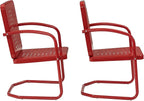 Crosley Furniture Bates 2-Piece Outdoor Chair Set, Retro Metal Patio Chairs - Image 5