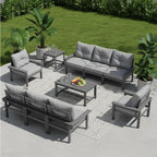 HDPE 3 Piece Patio Furniture Set, All-Weather Outdoor Couch Set - Image 9