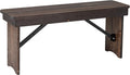 Flash Furniture HERCULES 40" x 12" Folding Farm Bench, Solid Pine Entryway by FlashFurniture