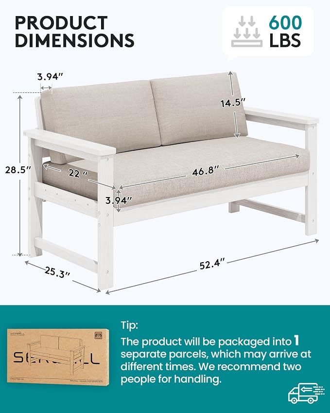 SERWALL HDPE Outdoor Loveseat - Image 5