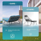 Crestlive Products Outdoor Loveseat 2PCS, Patio Conversation Set, All-Weather - Image 5