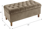 Homepop Home Decor | Tufted Ainsley Button Storage Ottoman Bench - Image 3