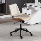 Home Office Desk Chair with Wheels, Adjustable Height Armless Office Chair - Image 4
