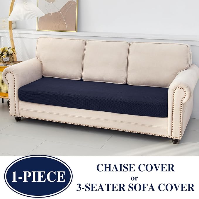 LA MEACK Couch Cushion Cover for Chaise Lounge & Sofa - Image 3