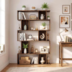 Giantex 5-Tier Bookshelf, 10-Cube Geometric Book Case - Image 2