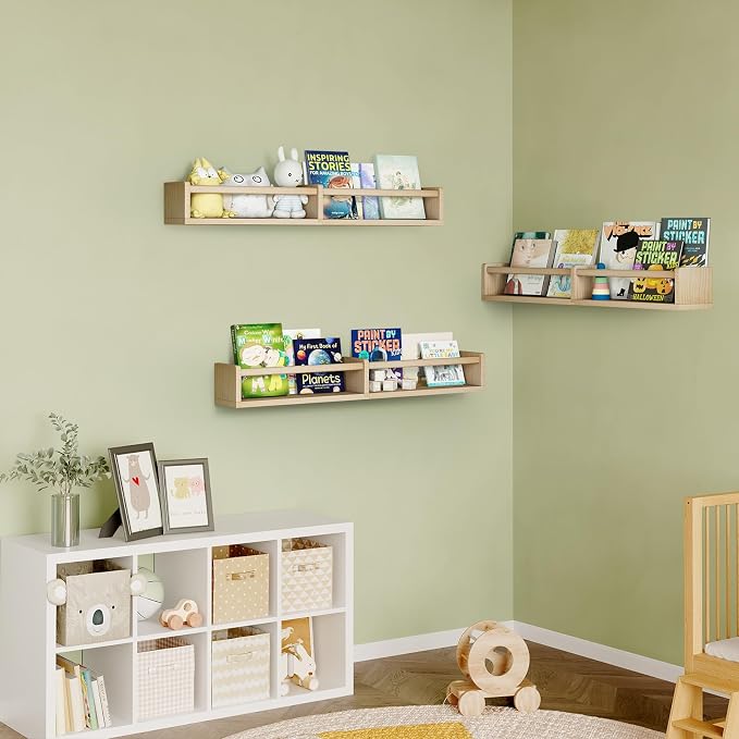 Fixwal Nursery Bookshelves, 32in Floating Bookshelves - Image 5