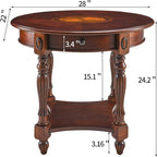 PADMA HOUSE Solid Wood Oval End Table - Image 2