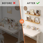 Floating Shelves for Wall, 24 inch Wood Floating Shelves Set of 2, Picture - Image 7
