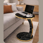 Luxury C Shaped Golden Effect Side Table - Image 7
