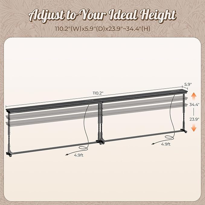 Huuger 110.2 Inch Behind Couch Table - Image 2