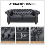 QHITTY 3 Piece Living Room Set, Sectional Chesterfield Sofa Chair Contemporary - Image 4