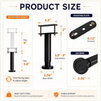 6Pcs Bed Frame Support Leg, Adjustable Height 5.8"-9", Extra Sturdy Steel Bed - Image 2