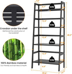 Homykic Bamboo Bookshelf 4-Tier Ladder Shelf, 49.2” Freestanding Open Bookcase - Image 3