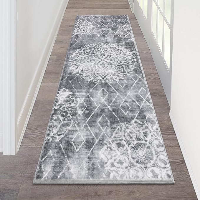 HEBE Hallway Runner Rug 2'x6', Washable Non Slip Kitchen Rug Runner | Soft Boho by HEBE