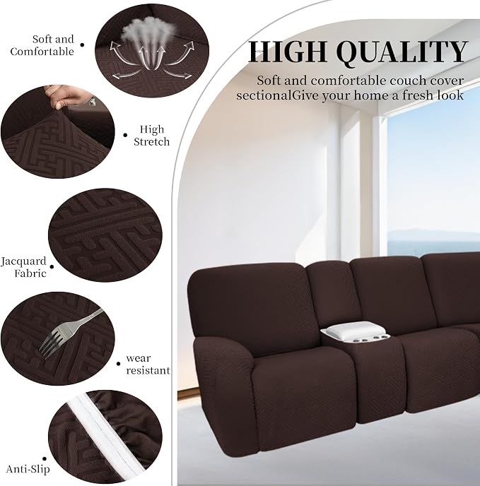 100% Waterproof Sectional Recliner Couch Covers - Image 5