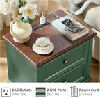 SAVOR LIFE Farmhouse Nightstand Set of 2 - Image 6