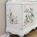 Floral Rub on Transfer for Furniture Vintage Large Flower UV DTF Transfer by Flortlias