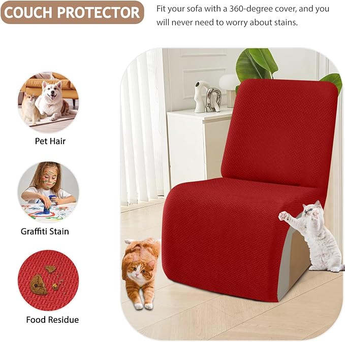 ALIECOM 100% Waterproof Recliner Sectional Couch Covers L Shape Stretch Corner - Image 6
