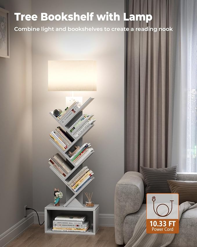Evermagin 6 Tier Tree Bookshelf - Image 3