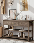 Karl home Console Table with 3 Drawers, Living Room by Karlhome