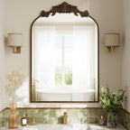 VooBang Vintage Arched Bathroom Mirror, 26x38 Inch Retro Wall Mounted Vanity - Image 6