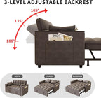 3-in-1 Convertible Sleeper Sofa Bed, 55 inch Small Couch - Image 8