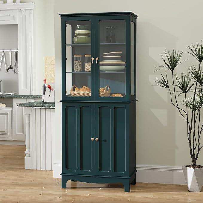 ARTPOWER 72" Freestanding Kitchen Pantry Storage Sideboard, Classical Tall by PowerofArtBetterforLife