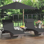 Sundale Outdoor Olefin Quilted Lounge Cushion Set of 2, Patio Foldable Chaise - Image 9