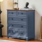 Joaxswe Farmhouse 5 Drawer Dresser - Image 4