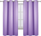 Lavender Blackout Curtains 38 x 63 Inch Length/Set of 2 Curtain Panels/Thermal - Image 2