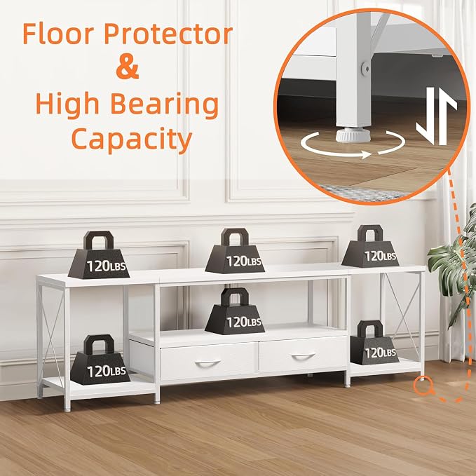 GYIIYUO TV Stand with Fabric Drawers - Image 7