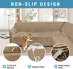 HDCAXKJ Corner Sectional Couch Covers Velvet Stretch L Shape Sofa Cover Soft - Image 4