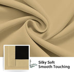 SimpleHome Biscotti Beige 100% Blackout Curtains Room Darken Living Room 63 | - Image 7