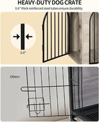 Hzuaneri 43.3" Wooden Dog Crate Furniture, Indoor Dog Kennel Dogs Cage - Image 4