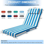 Outdoor Lounge Chair mat, 72 inches x 21 inches, Waterproof Chaise Lounge - Image 2