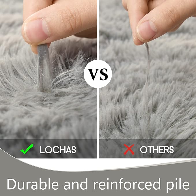 LOCHAS 2x6 Runner Rugs for Hallway, Fluffy Area Rugs for Bedroom - Image 3