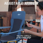 Portal Folding Camping Rocking Chair Portable Outdoor Rocker High Back Cup - Image 4