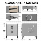 Smart Nightstand with Fingerprint Lock Drawer, Nightstand with Wireless Charging - Image 2