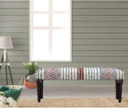 LR Home Multicolor Handmade Upholstered Bench - Image 9