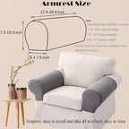 Sofa Arm Chair Covers, Couch Armrest Armchair Covers, Stretch Anti-Slip - Image 2