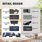 JOYURE 9 Pieces Patio Furniture Set All-Weather Outdoor Wicker Sectional - Image 3
