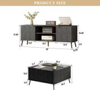 Fatmok Fluted Living Room Furniture Set – 58" TV Stand Entertainment Center - Image 2