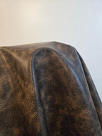 Brown Vintage Distressed Soft Faux Leather Fabric PU Peta Approved Vegan - Image 9