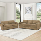 Comfy Chenille Sofa Set with Well-Filled Pillows, Modern 3 Seater and Loveseat - Image 6