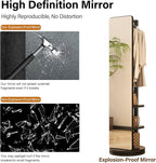WoodsWhisper Full Length Mirror Coat Rack Solid Wood Floor Mirror 70"x16" Full - Image 9