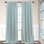 Aqua Curtains 108 Inches Long for Kids Room 2 Panels Set Back Tab Pocket Drapes - Image 9