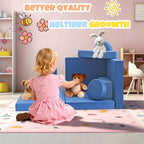 12 Pcs Modular Kids Play Sofa Convertible Foam Floor Mat and Play Fortress - Image 5